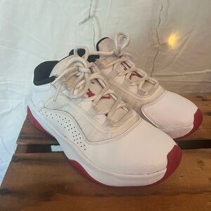 Jordan White and Red Sneakers Modern Design
